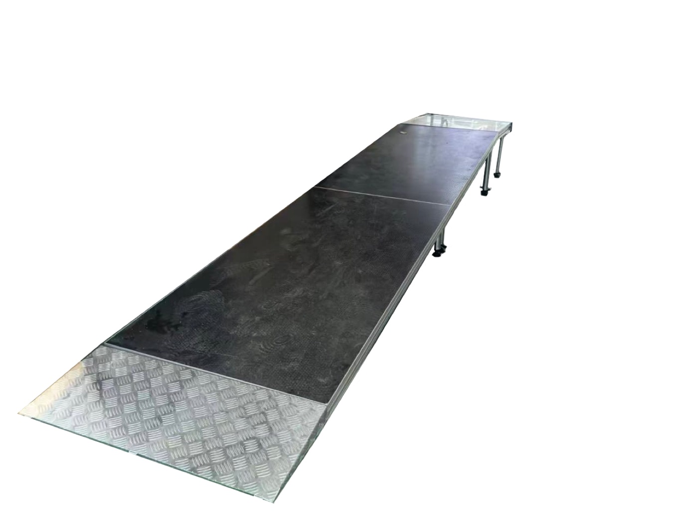 Rampa de acceso Stage Pro con superficie antideslizante y placa diamante